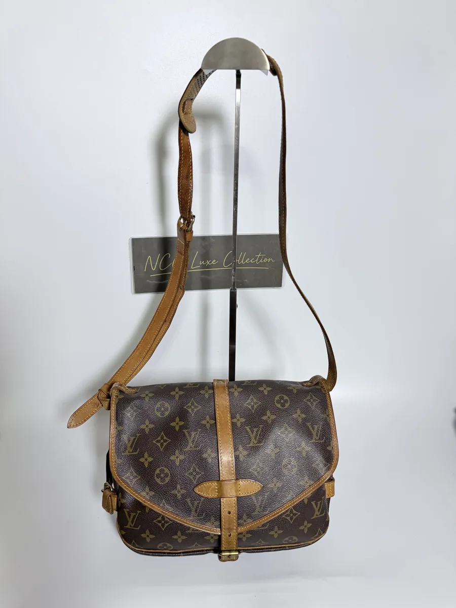 Louis Vuitton Saumur 30 Monogram Double Compartment Saddle Crossbody