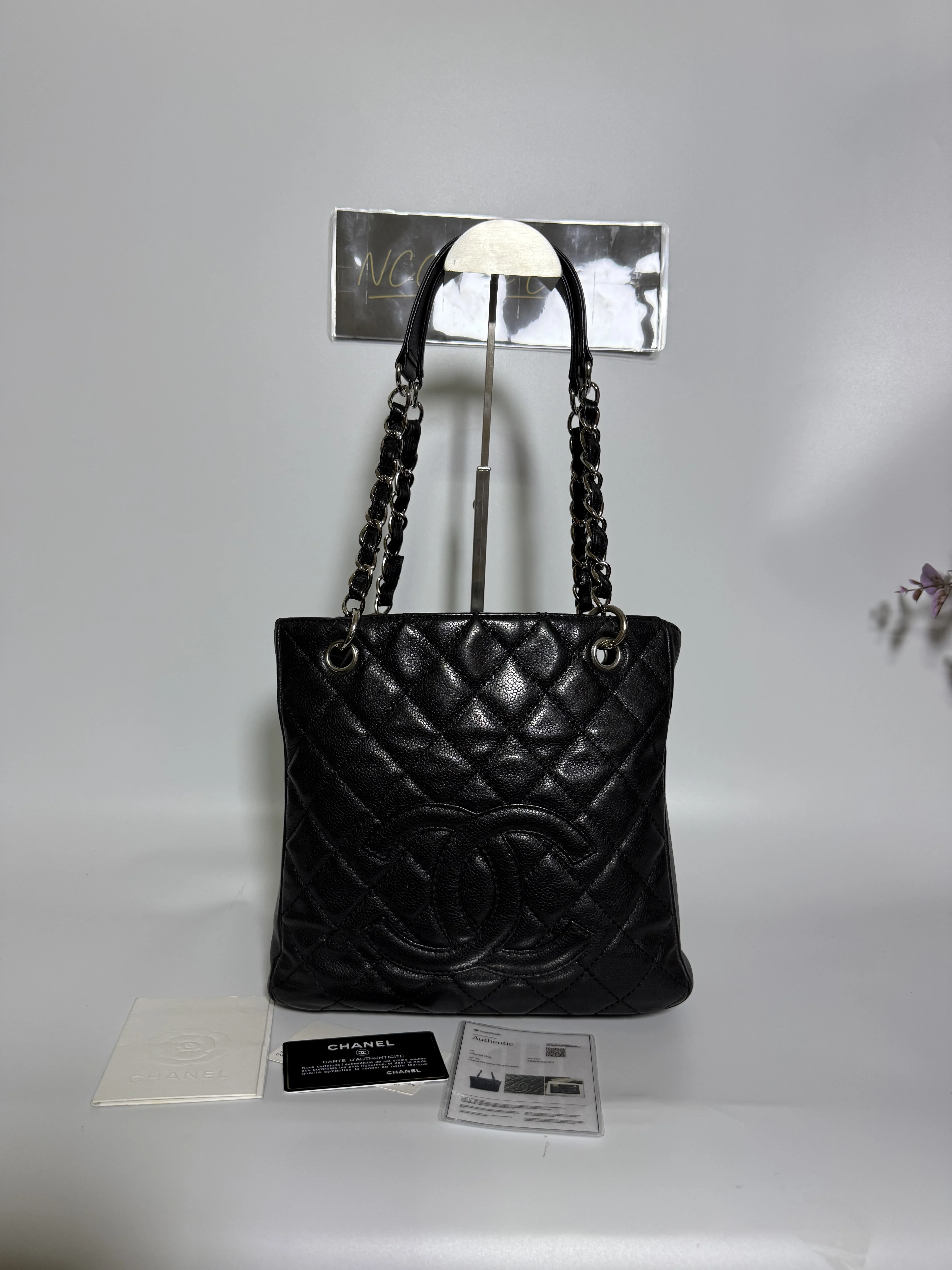 Chanel PST Black Caviar SHW