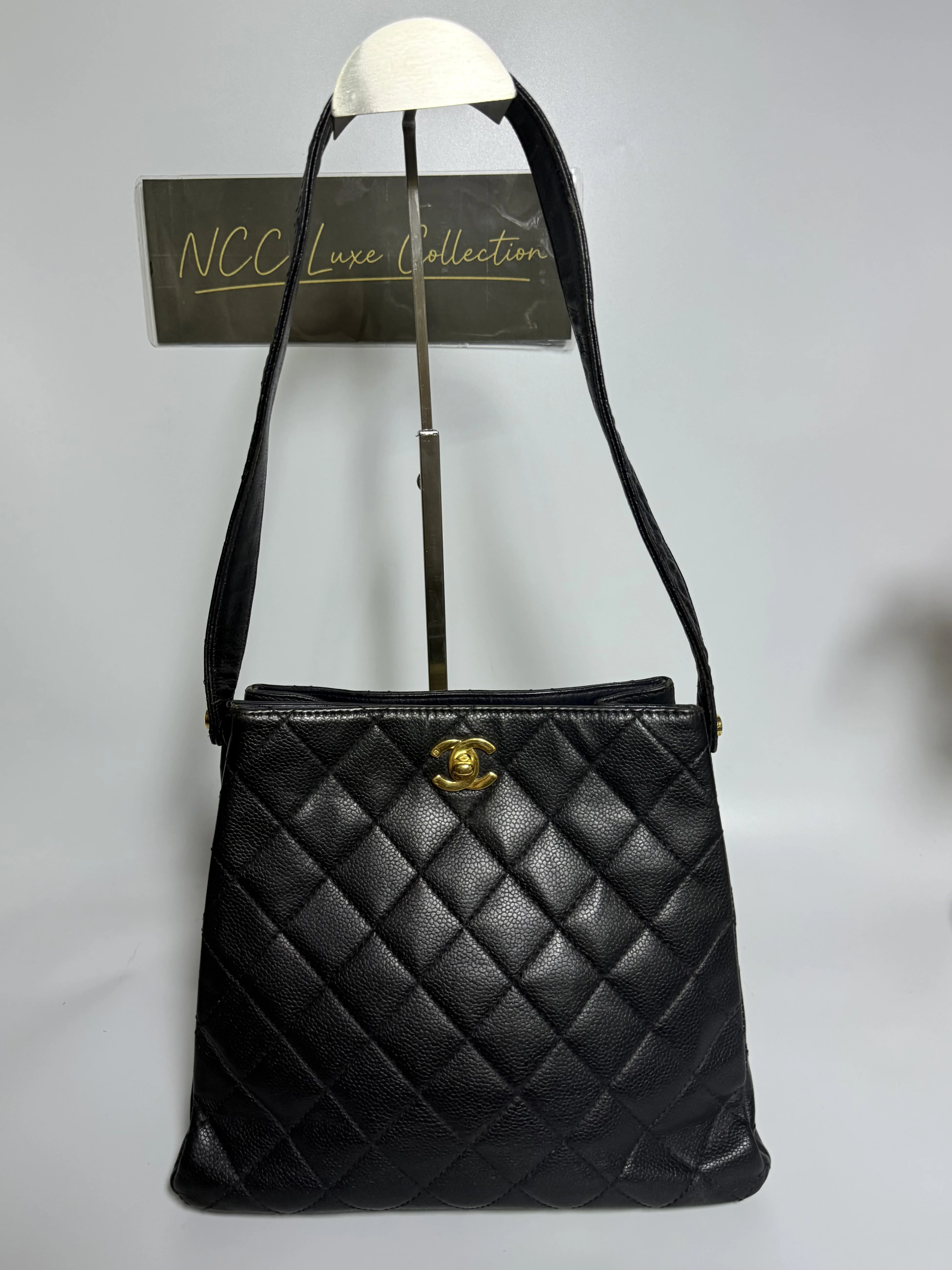 Chanel Caviar Kelly Double Face GHW Shoulder Bag