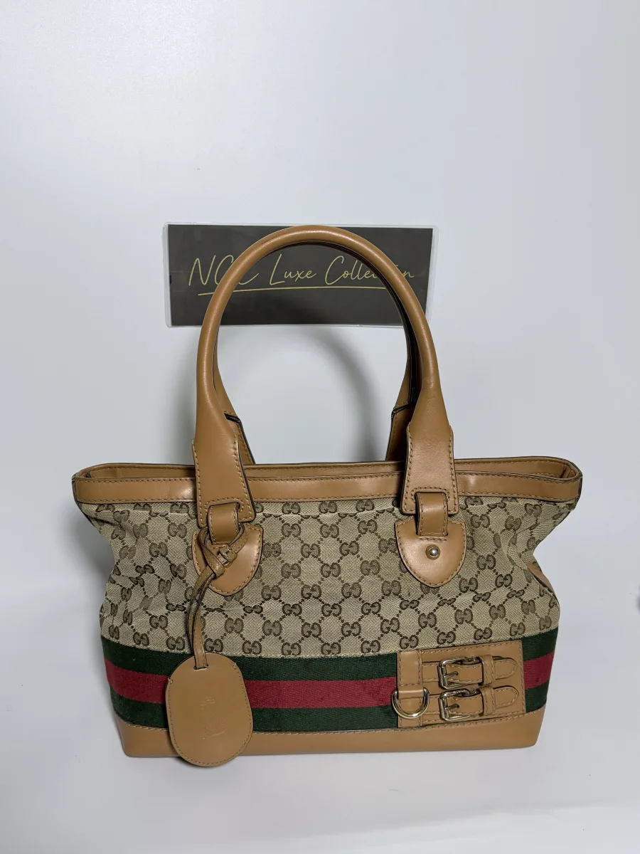 Gucci Web Heritage Canvas Shoulder Bag