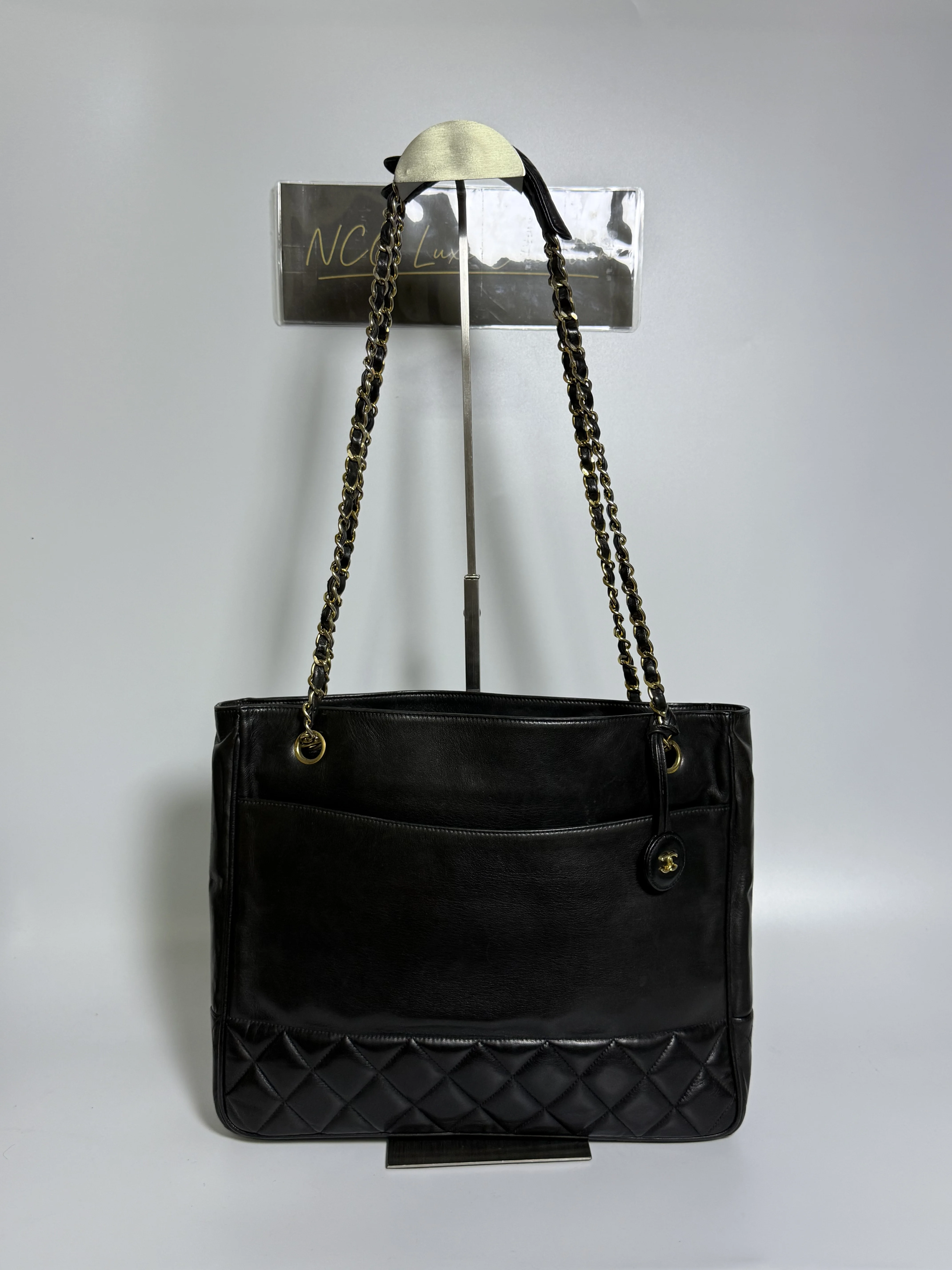 Chanel Long Chain Tote lambskin GHW