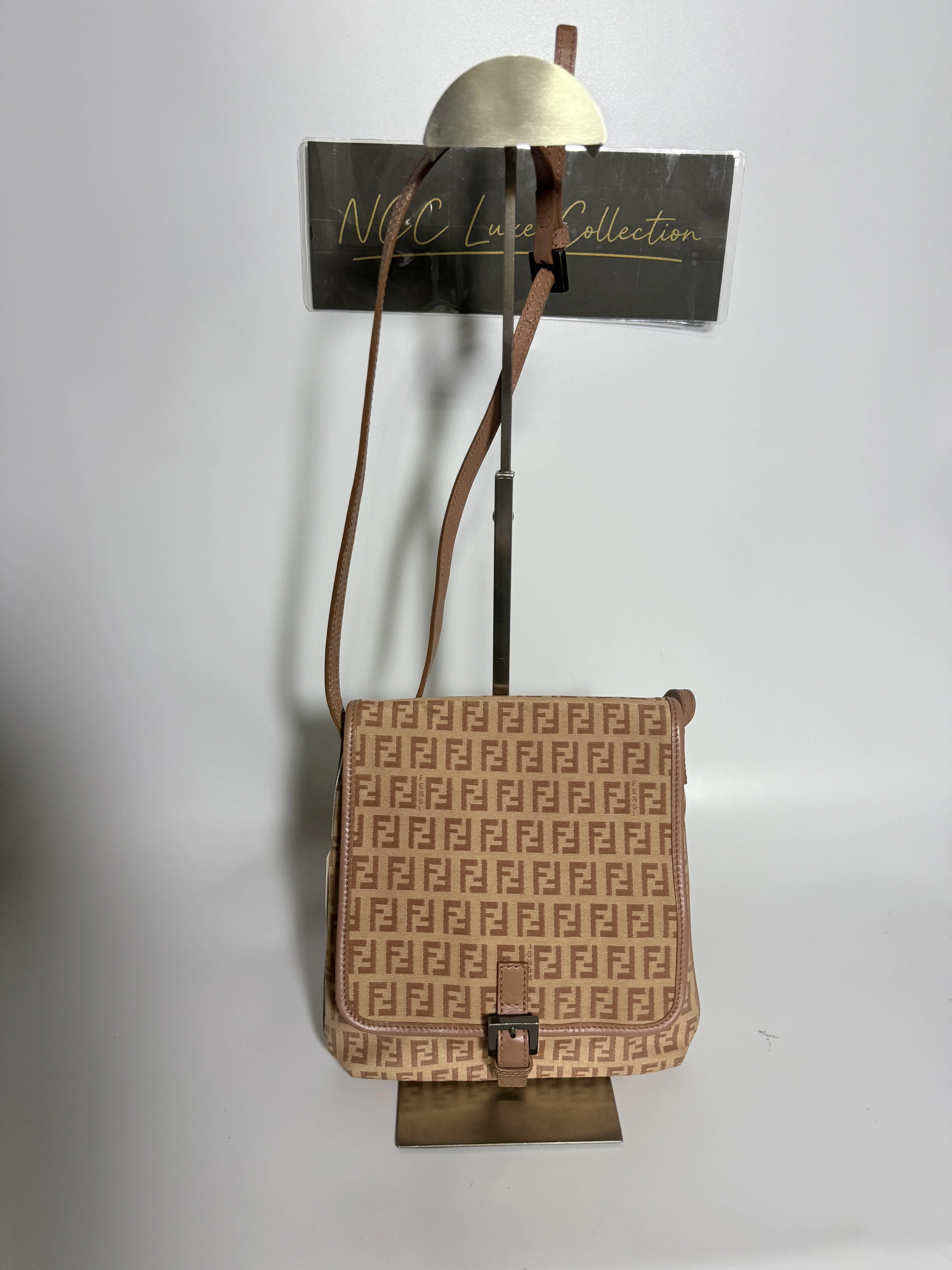 Fendi Zucchino Canvas Crossbody Bag