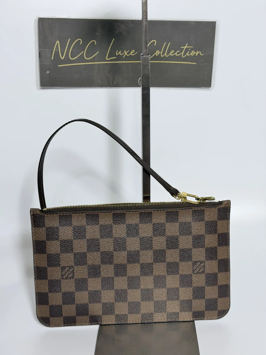 Louis Vuitton Damier Ebene Neverfull Wristlet/Pouch