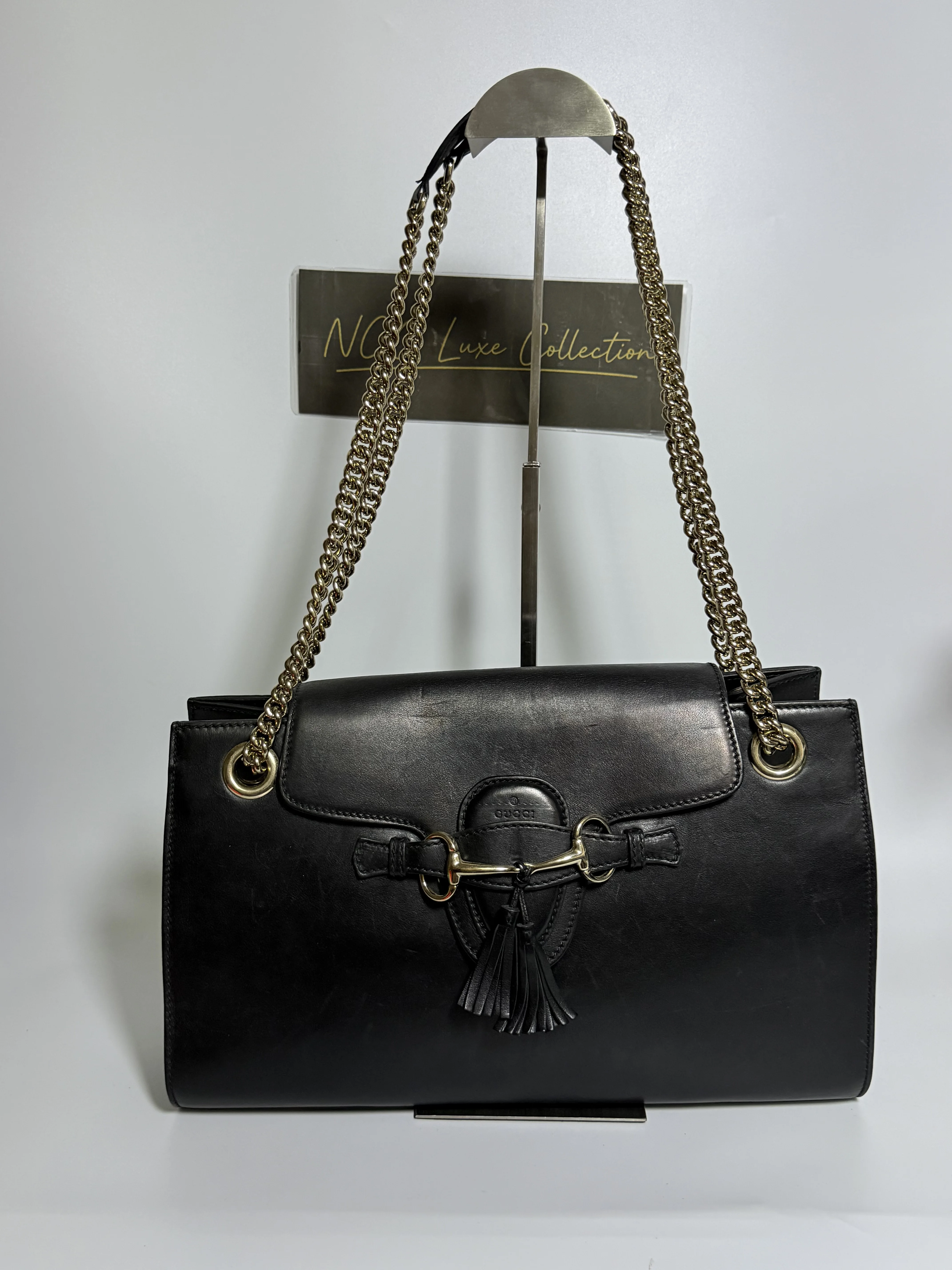 Gucci Emily Black Calfskin Leather