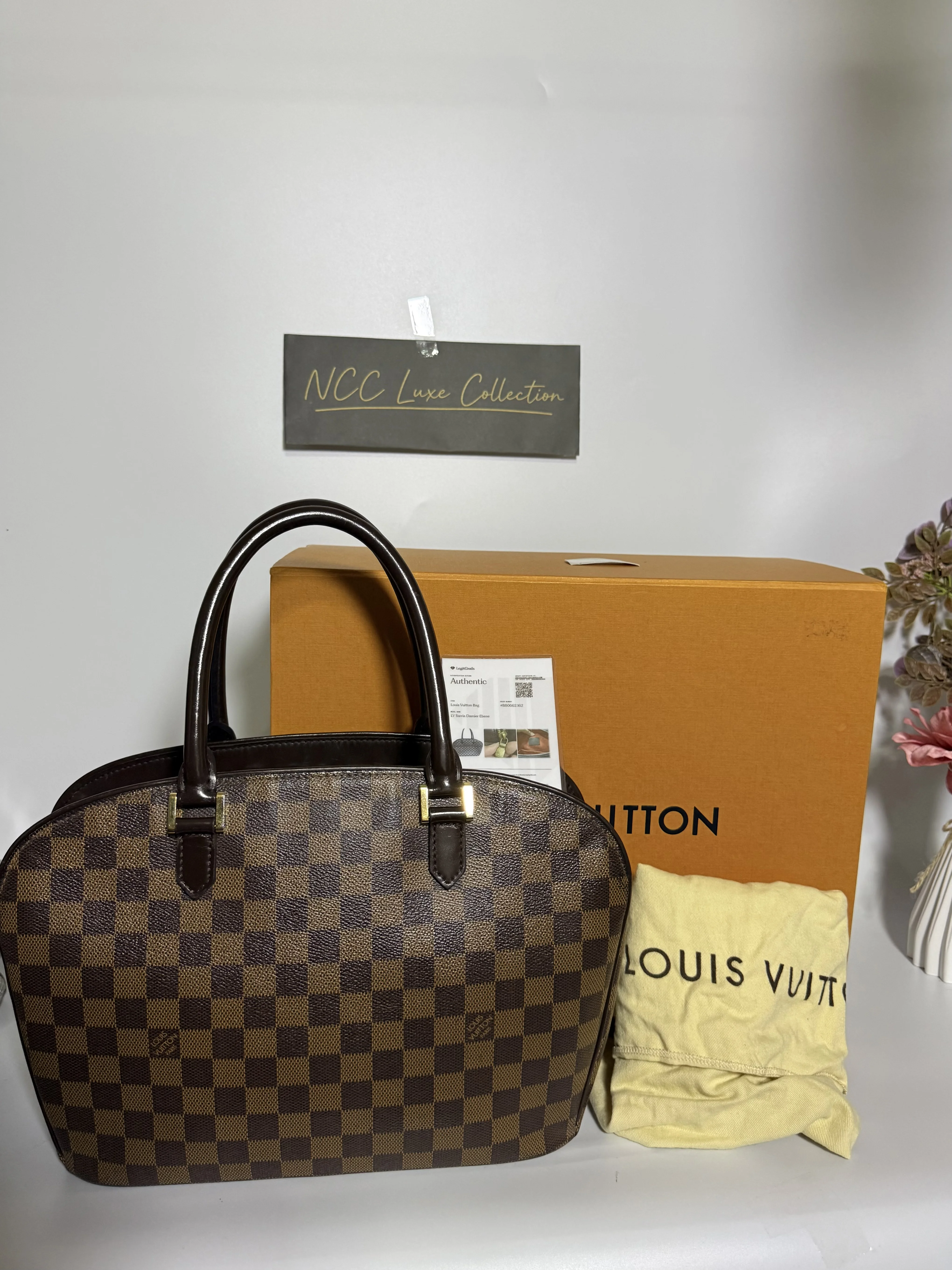 Louis Vuitton Damier Ebene Sarria Horizontal Handbag