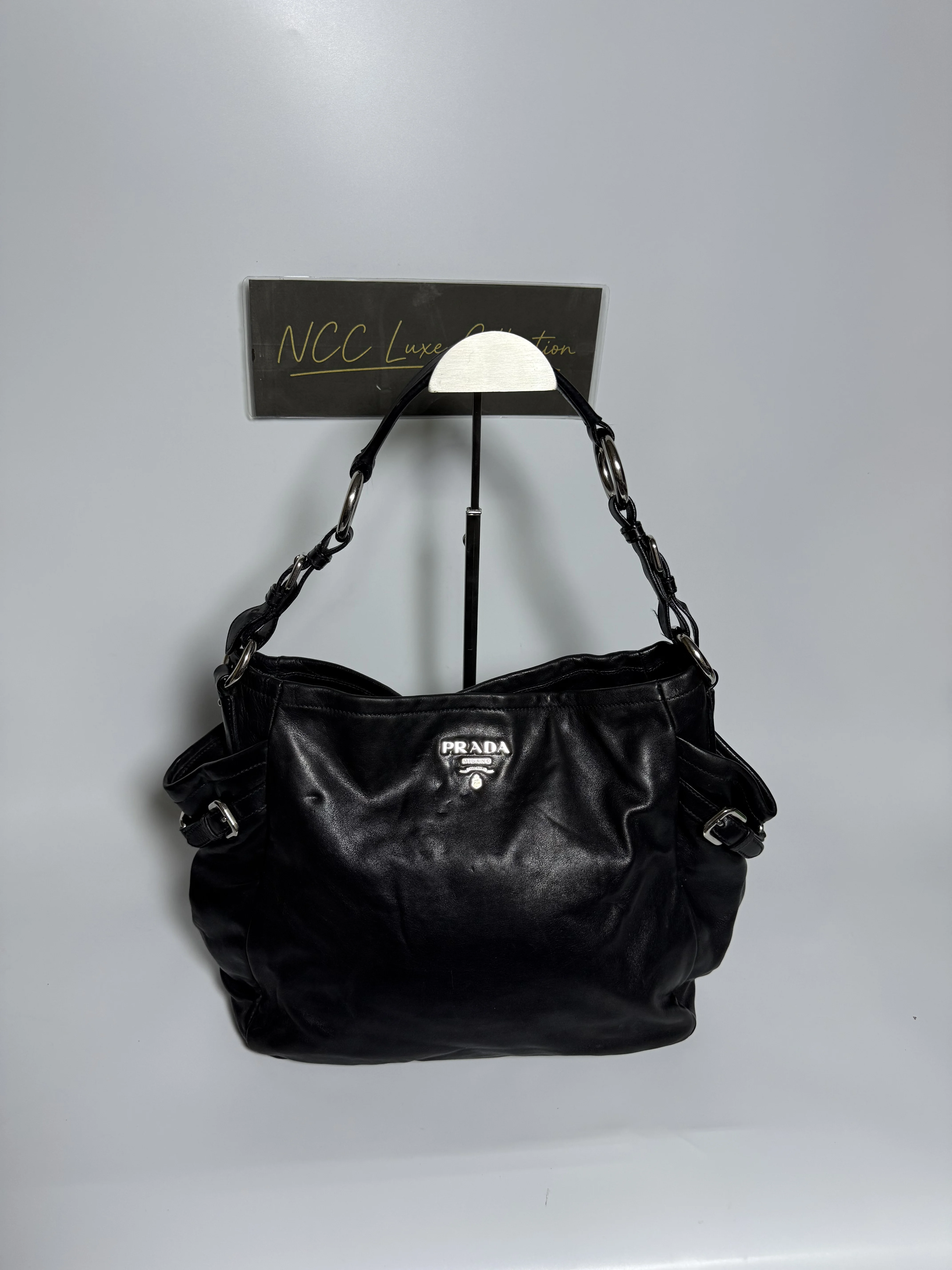 Prada Soft Calf Leather Tote Bag SHW